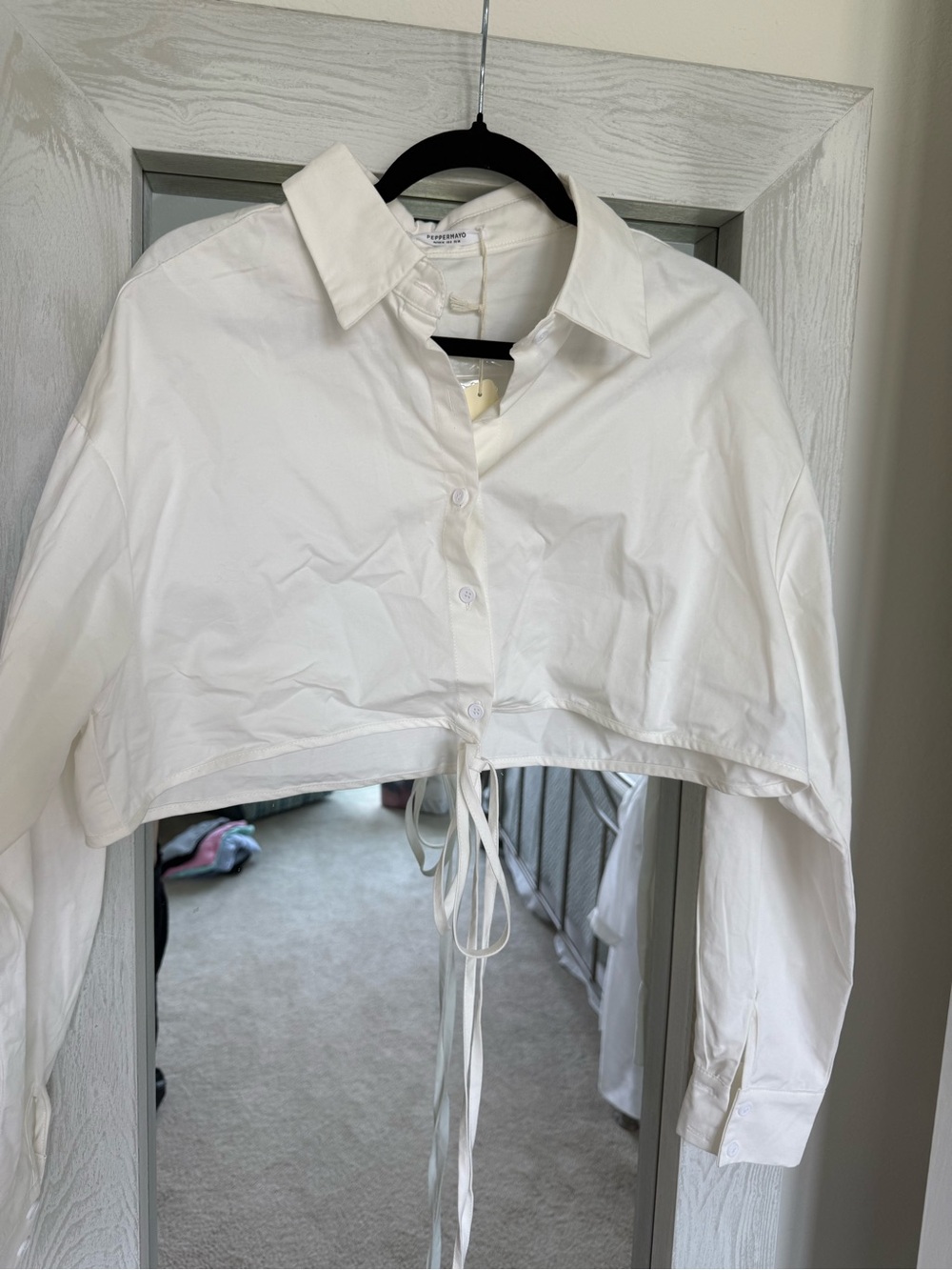 NWT Peppermayo Tailored To You Tie Shirt - Picture 5 of 6